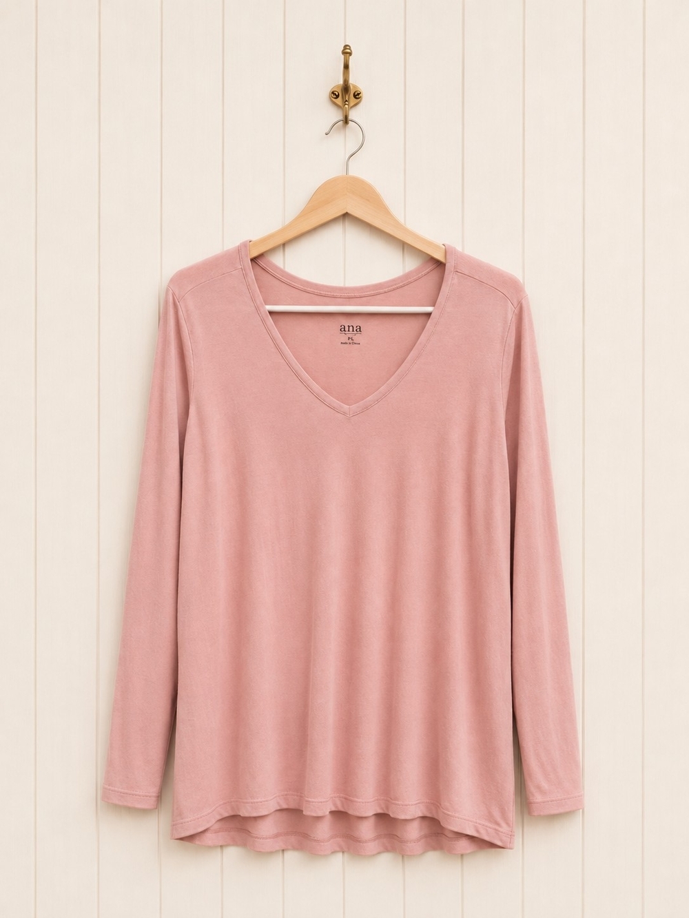 a.n.a Rose V-Neck Long Sleeve PJ Top